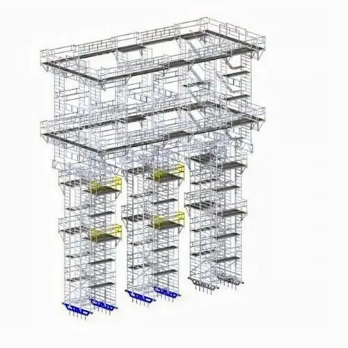 Boiler Scaffold Layout Drawing | Upright Scaffold Boiler scaffold layout drawing with towers and connected working levels