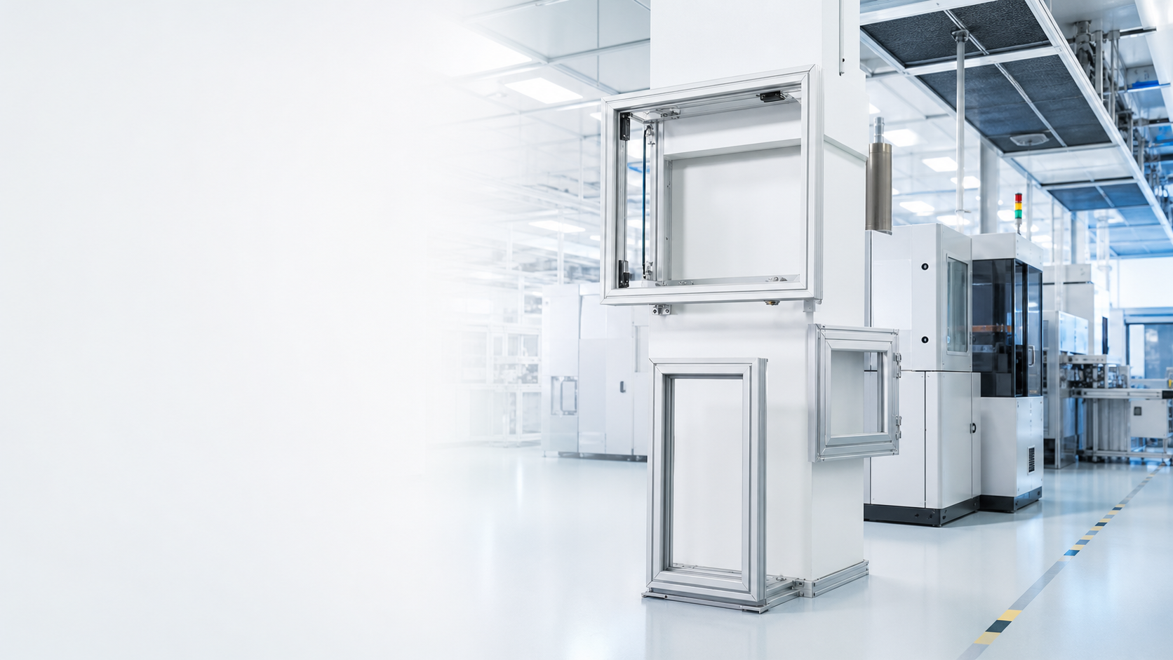 Bright controlled manufacturing environment used to illustrate access-planning context